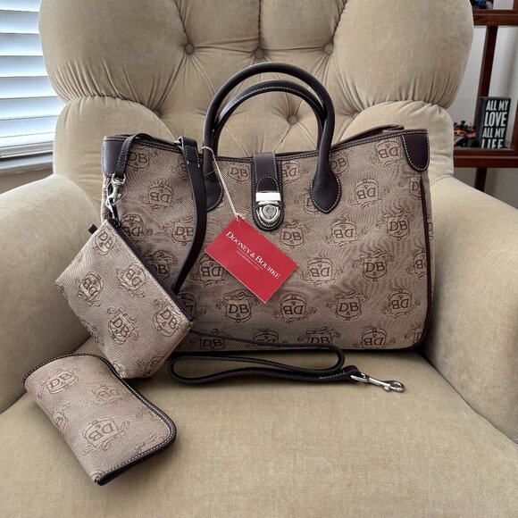 NEW Auth. DOONEY & BOURKE Donegal Crest Double Handle Satchel Tote Bag - Picture 1 of 9